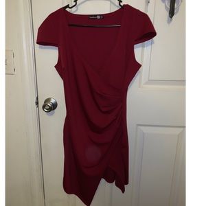 maroon mini dress